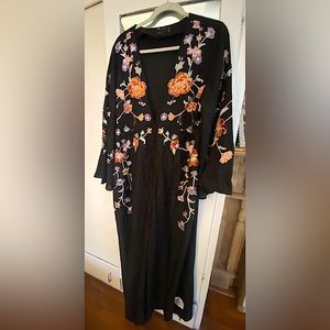 ASOS Design Curve Black Jumpsuit with Flower Embroidery BRAND NEW